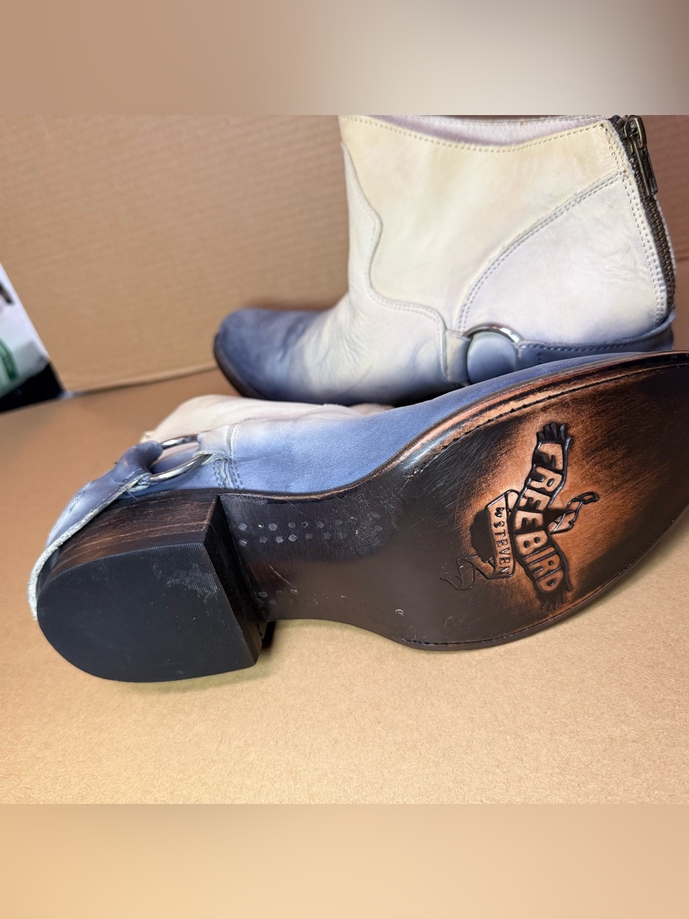 Freebird by Steven Beige Leather Ankle Boot - Picture 6 of 11